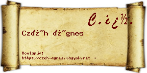 Czéh Ágnes névjegykártya