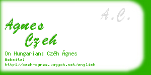 agnes czeh business card